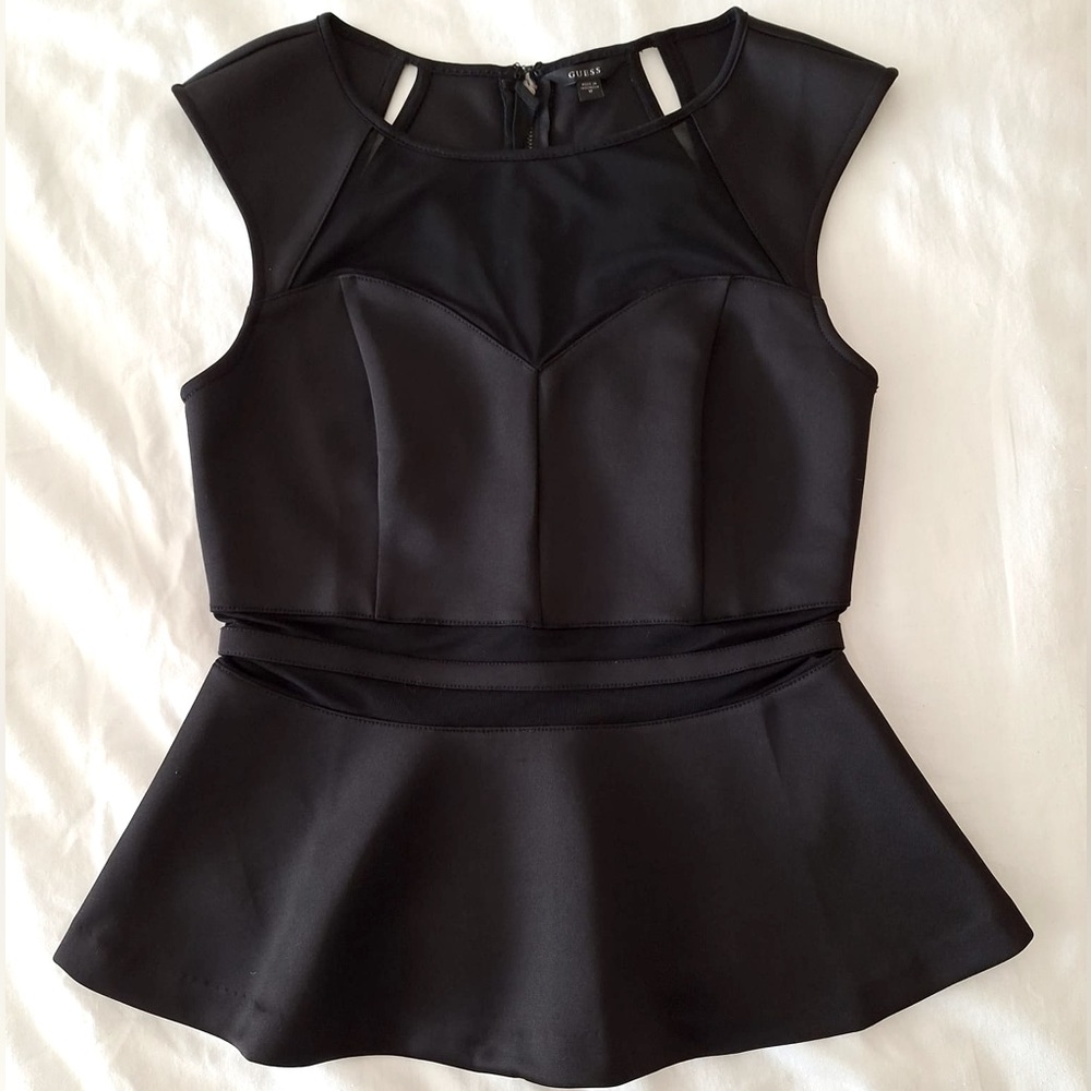 Black peplum top